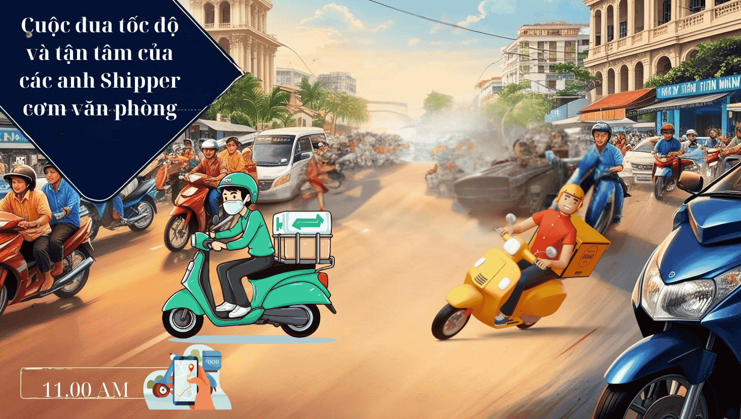 Một Ngày Cùng Shipper Cơm Văn Phòng: Chạy 100km, Giao 200 Suất